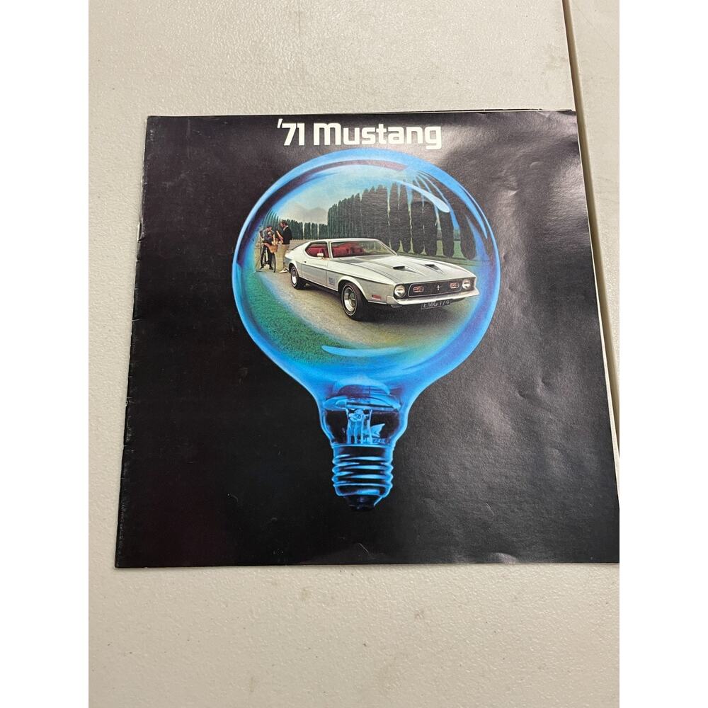 Original 1971 Ford Mustang Deluxe Sales Brochure Catalog Mach 1 Boss 351 Grande